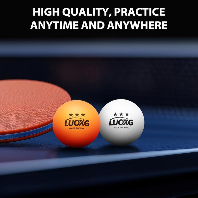 LUOXG Ping Pong Balls, Ping Pong Balls 20 Pack, 3 Star Table Tennis Balls, Suitable for Beginners and Professionals (Orange+White) - Image 2